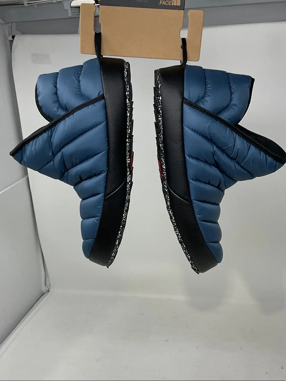 The North Face Blue Quilted Insulated Slip-On Mules